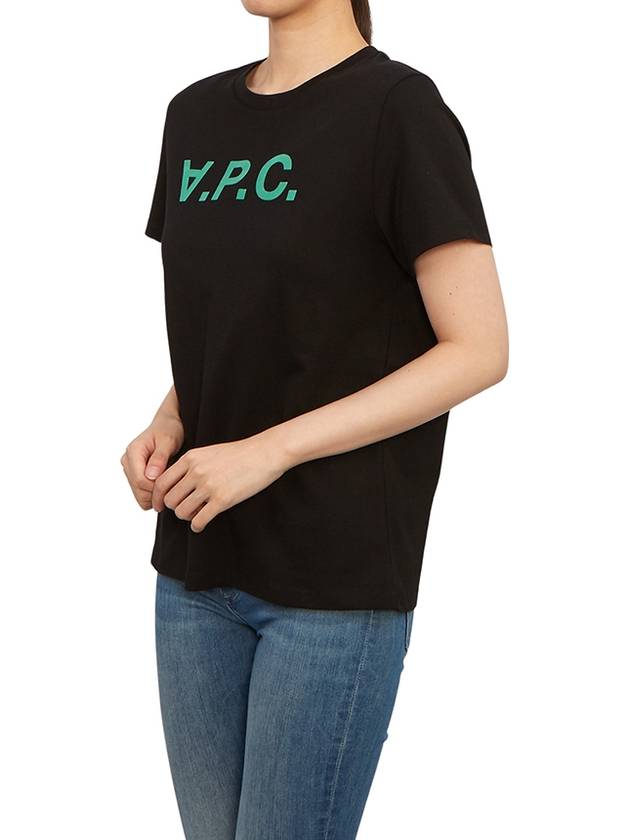 VPC Logo Organic Cotton Short Sleeve T-Shirt Black - A.P.C. - BALAAN 7