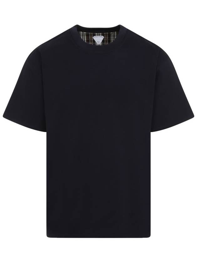 Reversible Cotton Short Sleeve T-Shirt Navy - BOTTEGA VENETA - BALAAN 2