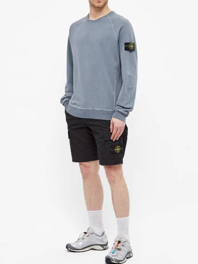 Wappen Patch Round Sweatshirt Washing Blue - STONE ISLAND - BALAAN 5