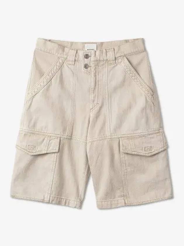 Jemuel Cargo Shorts Ecru - ISABEL MARANT - BALAAN 1