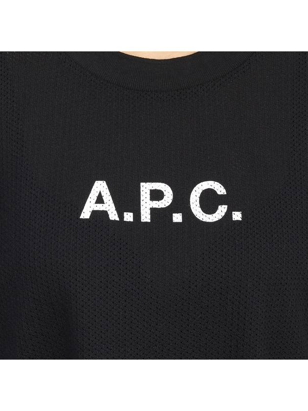 Mae Pique Mesh Short Sleeve T-Shirt Black - A.P.C. - BALAAN 9