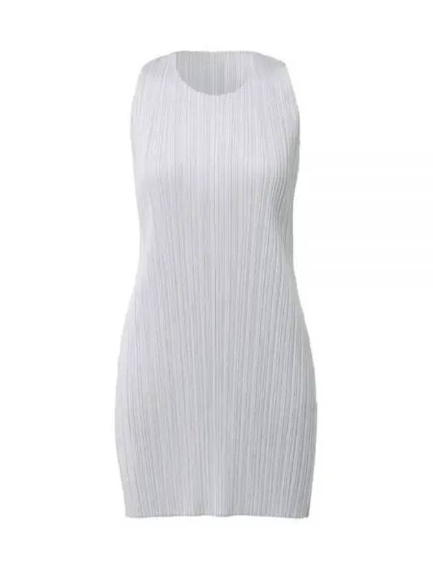 Pleated Sleeveless Short Dress Grey - ISSEY MIYAKE - BALAAN 2