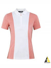 Women's Evelina Golf Polo Shirt Strawberry Ice - J.LINDEBERG - BALAAN 2