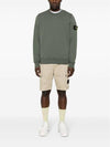 Wappen Patch Garment Dyed Sweatshirt Musk Green - STONE ISLAND - BALAAN 6