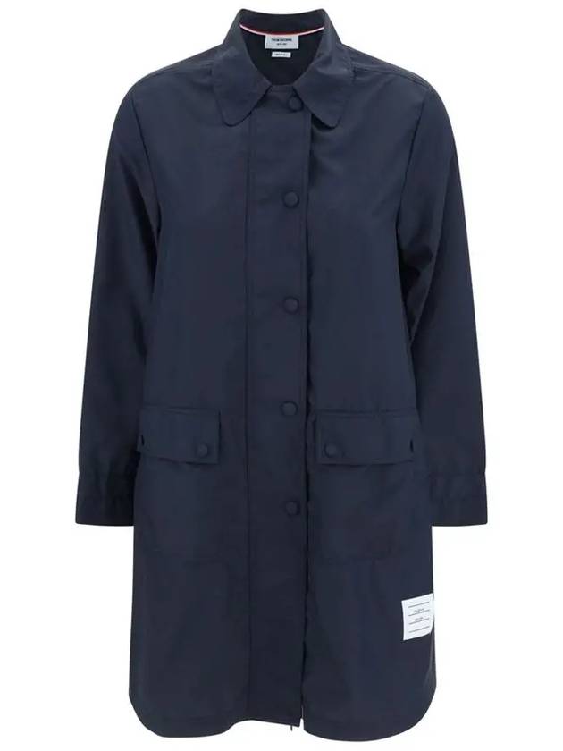 Military Ripstop Round Collar Over Pea Coat Navy - THOM BROWNE - BALAAN 2