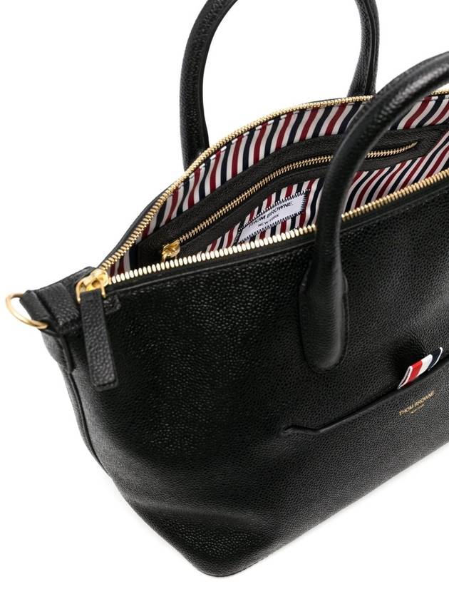 Pebble Grain Small Duffel Bag Black - THOM BROWNE - BALAAN 6