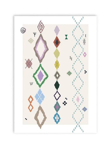 A2 Argyle Pattern Poster Ivory - UNALLOYED - BALAAN 1