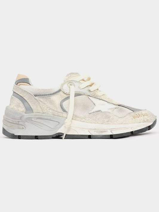 Mesh and Suede Leather Dad-Star Sneakers White Beige - GOLDEN GOOSE - BALAAN 2