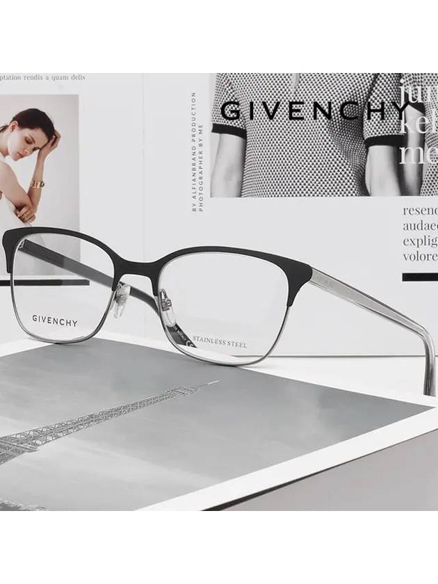 Glasses Frame GV0076 284 Black Silver - GIVENCHY - BALAAN 2