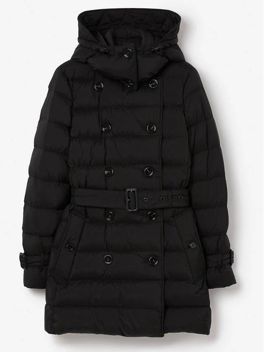 Detachable Hoodie Puffer Coat Padded Black - BURBERRY - BALAAN 2