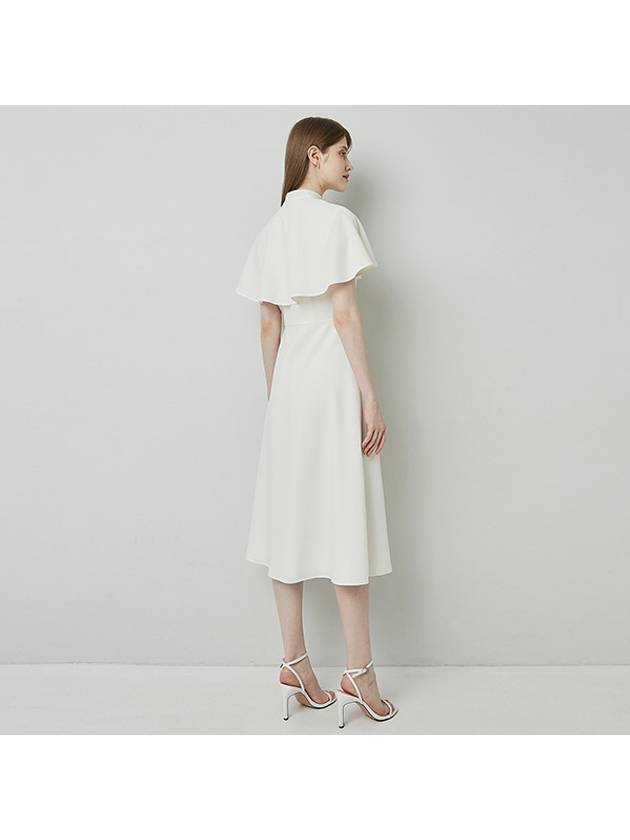 RAYLA cape Dress Ivory - AME - BALAAN 6