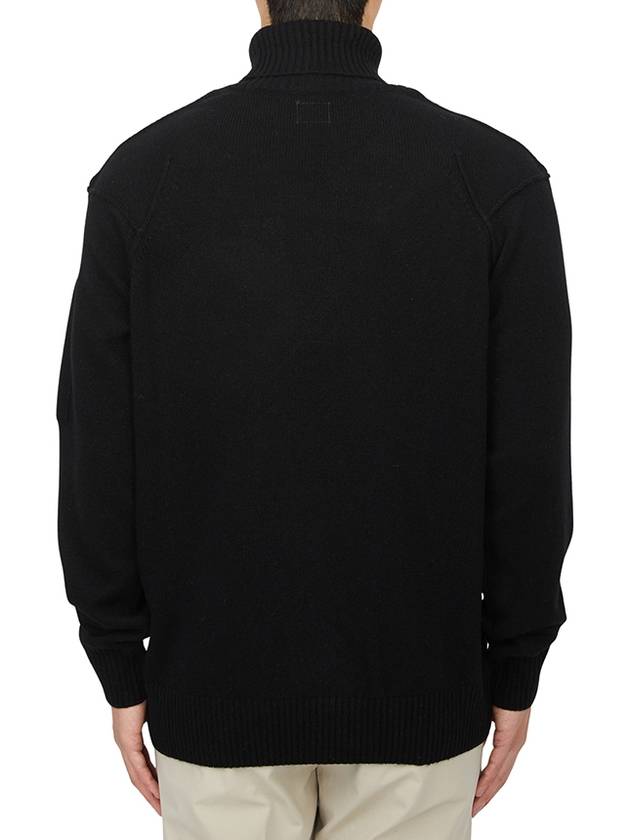 Lambswool GRS Knit Turtleneck Black - CP COMPANY - BALAAN 4