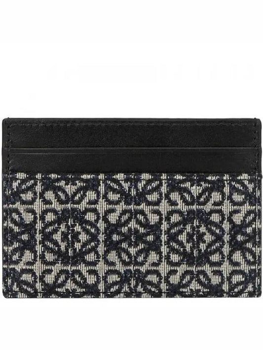 Anagram Calf Skin Card Wallet Navy Black - LOEWE - BALAAN 2