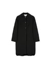 Asymmetric Hem Cotton Single Coat Black - JIL SANDER - BALAAN 2