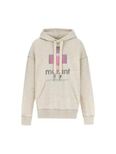 Mansel Big Logo Print Hoodie Ecru - ISABEL MARANT - BALAAN 2