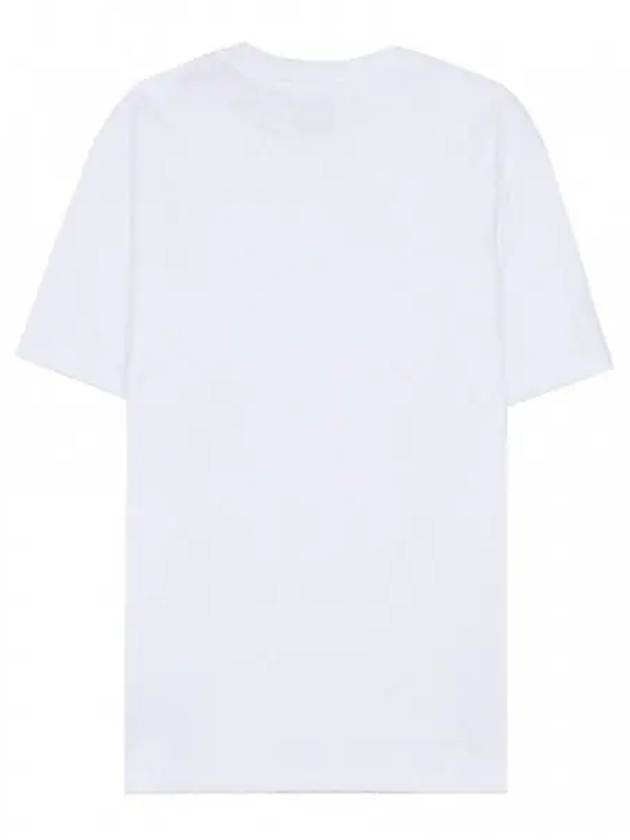 Embroidered Logo Cotton Short Sleeve T-Shirt White - AMI - BALAAN 3