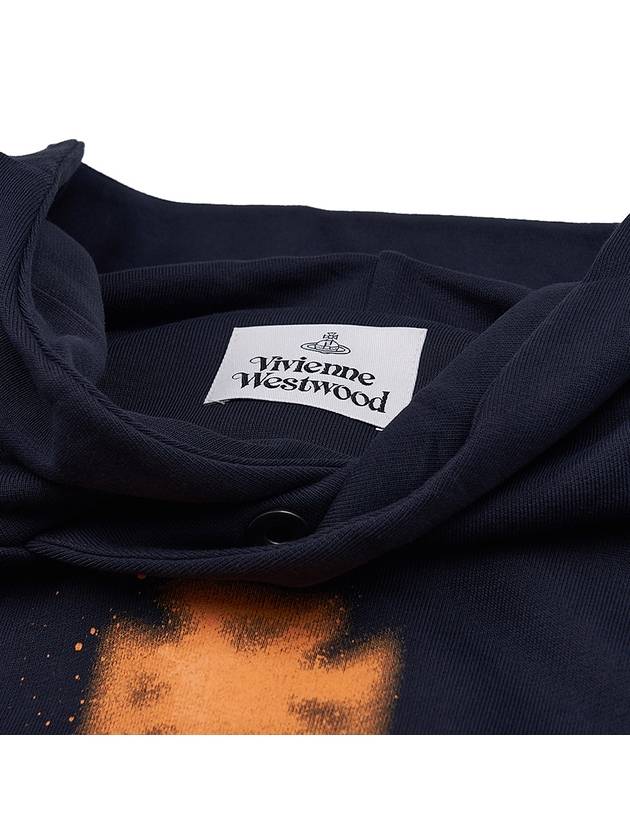 Spray ORB Logo Print Hoodie Navy - VIVIENNE WESTWOOD - BALAAN 5