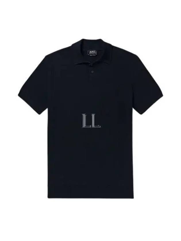 Men's Jay Knit Polo Shirt Navy - A.P.C. - BALAAN 2