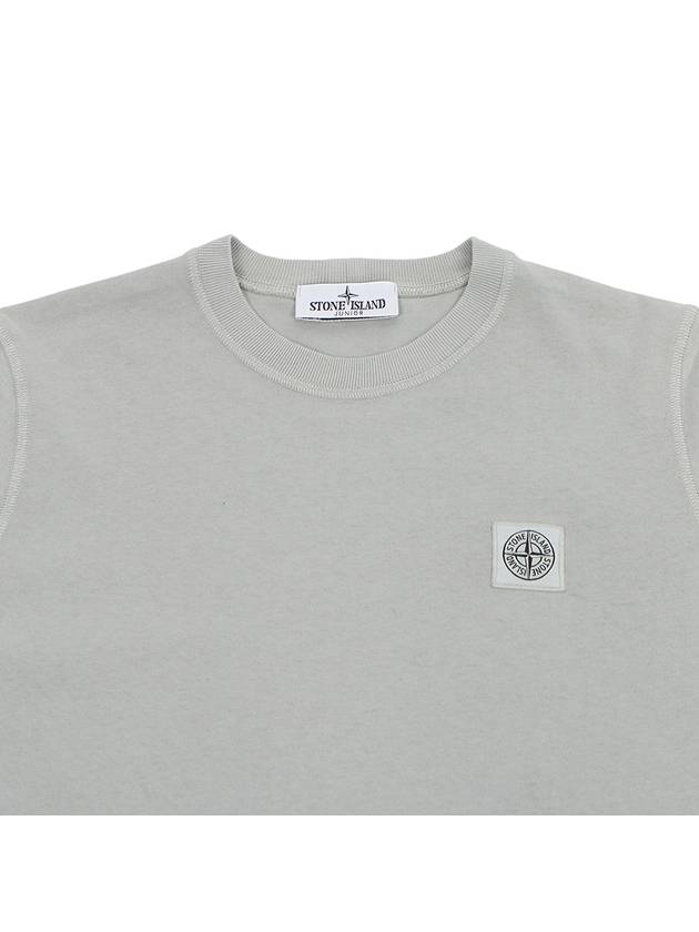 Kids Logo Patch Short Sleeve T-Shirt Grey - STONE ISLAND - BALAAN 4