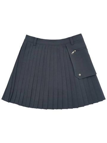 Outpocket Pleated Skirt Gray - BUTTONPLAY - BALAAN 1