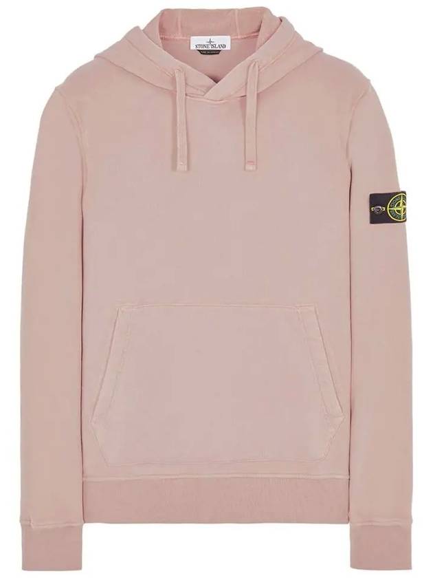 Wappen Patch Cotton Fleece Hoodie Pink - STONE ISLAND - BALAAN 2