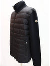 Men s Padded Wool Cardigan Black - MONCLER - BALAAN 6