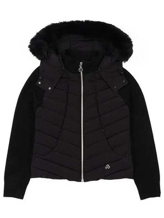 Valencia Hybrid Knit Shearling Padding Black - MOOSE KNUCKLES - BALAAN 2