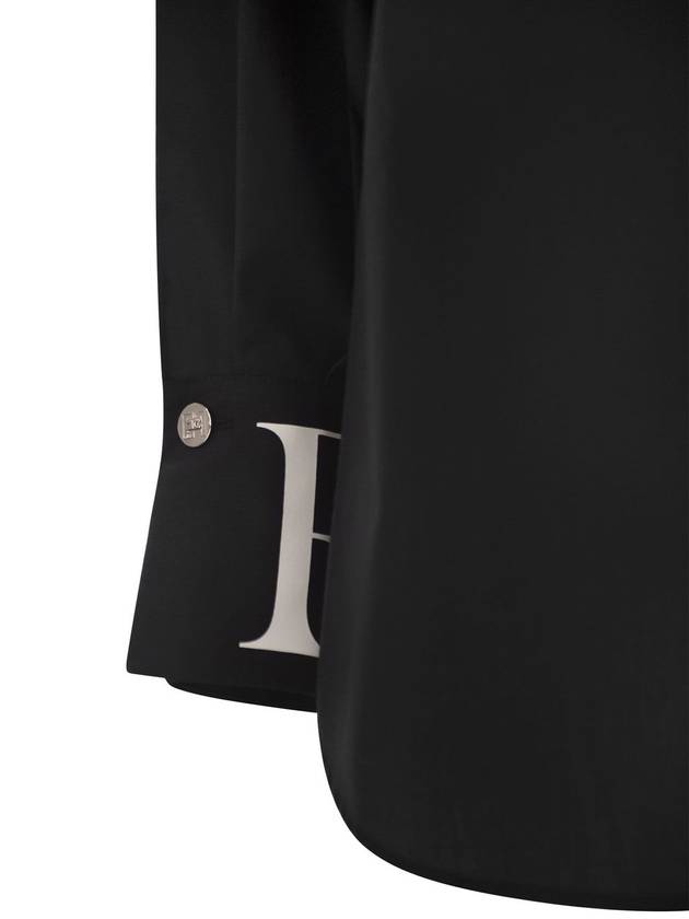 Poplin shirt with logo on cuffs - ELISABETTA FRANCHI - BALAAN 4