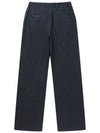 Men's Linen String Straight Pants Charcoal - SOLEW - BALAAN 3