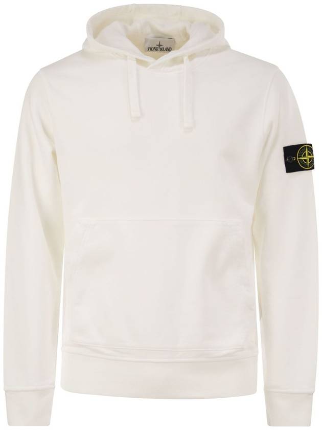 Hoodie with Stone Island badge - STONE ISLAND - BALAAN 1