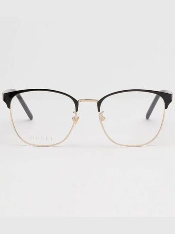 Eyewear Square Metal Eyeglasses Gold - GUCCI - BALAAN 1