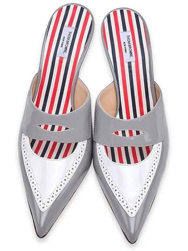 Patent Cutout Penny Loafer Mule FFH256A 06257 025 - THOM BROWNE - BALAAN 1