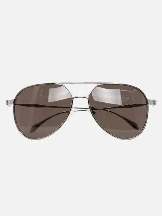 Eyewear Engraved Logo Pilot Frame Sunglasses Grey - ALEXANDER MCQUEEN - BALAAN 2