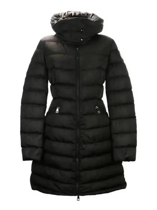 Flammette Long Down Jacket Black - MONCLER - BALAAN 2