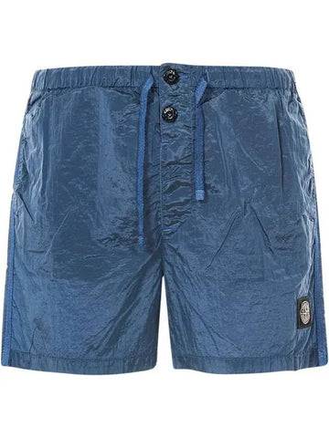 Men's Nylon Metal Swim Shorts Mid Blue - STONE ISLAND - BALAAN 1