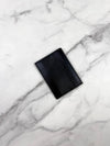 Tiny Monogram Shiny Leather Card Case Black - SAINT LAURENT - BALAAN 7