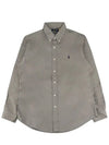 Men s Garment Dyed Oxford Long Sleeve Shirt Perfect Gray - POLO RALPH LAUREN - BALAAN 2