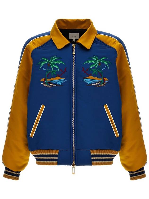 Palm Eagles Souvenir Bomber Jacket Navy Yellow - RHUDE - BALAAN 2