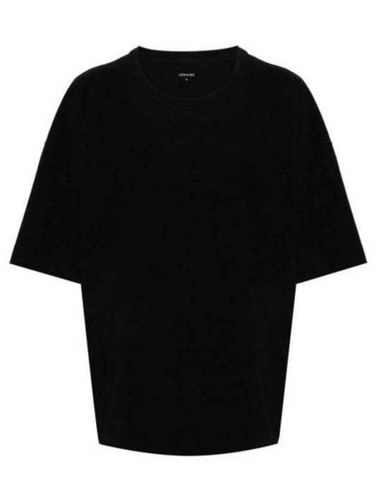 Boxy Short Sleeve T-Shirt Black - LEMAIRE - BALAAN 1