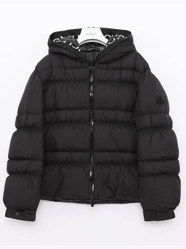 Yser Logo Short Down Padding Black - MONCLER - BALAAN 4