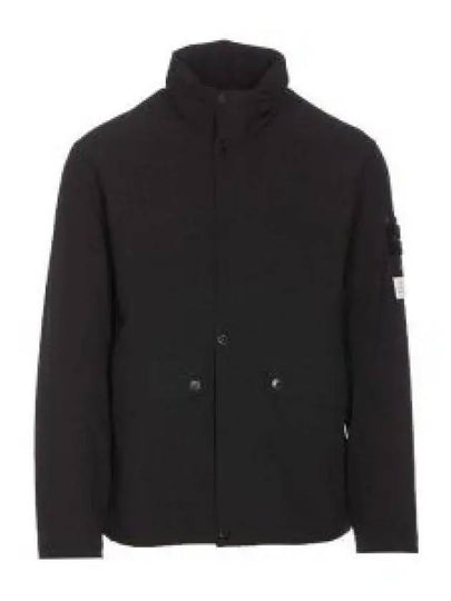 Logo Light Soft Shell Jacket Black - STONE ISLAND - BALAAN 2