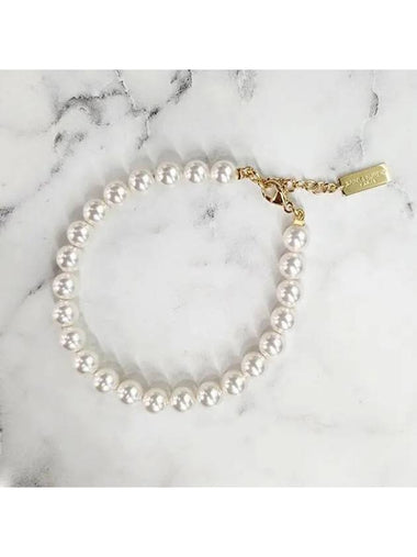 YSL logo glass pearl bracelet 40296818 1095465 - SAINT LAURENT - BALAAN 1