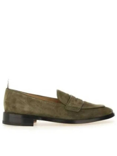 Varsity Suede Penny Loafers Dark Green - THOM BROWNE - BALAAN 2