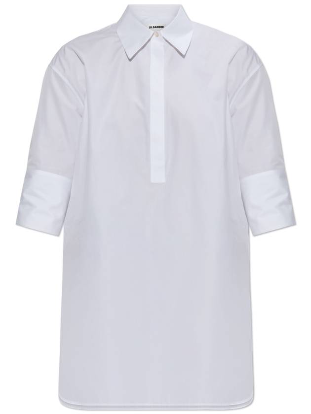 JIL SANDER Short Sleeve Shirt, Women's, White - JIL SANDER - BALAAN 1