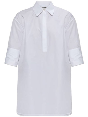 JIL SANDER Short Sleeve Shirt, Women's, White - JIL SANDER - BALAAN 1