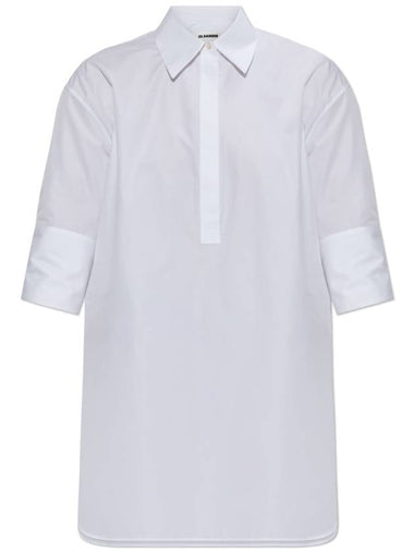 JIL SANDER Short Sleeve Shirt, Women's, White - JIL SANDER - BALAAN 1