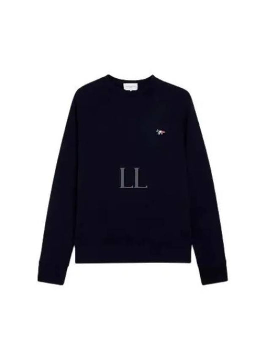 Tricolor Fox Patch Sweatshirt Black - MAISON KITSUNE - BALAAN 2