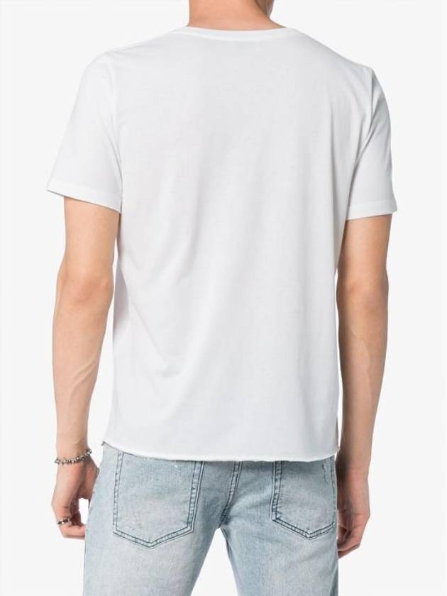 Men's Small Logo Short Sleeve T-Shirt White - SAINT LAURENT - BALAAN 5