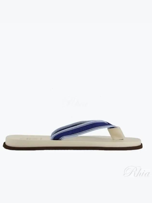 Rubber Flip Flops Blue Cream - BRUNELLO CUCINELLI - BALAAN 2