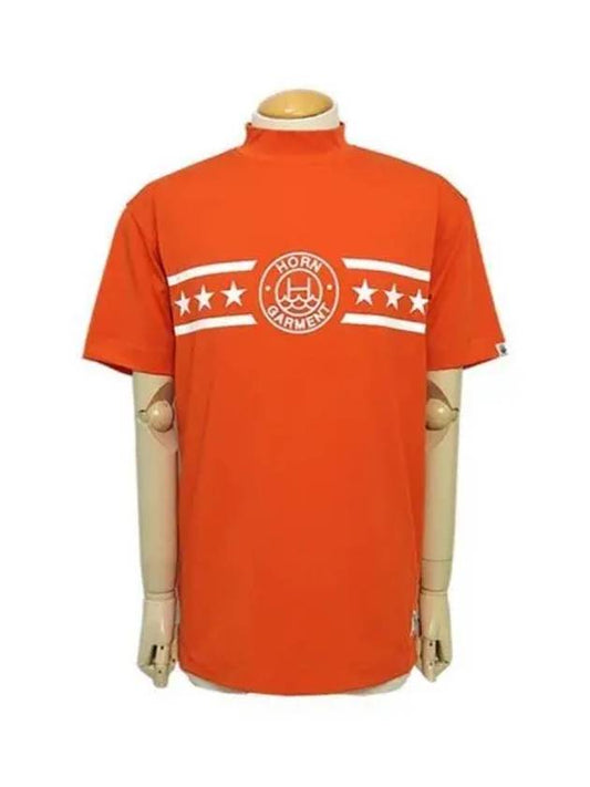 Golf wear mock neck women s short sleeve t shirt HCW 2A AA02 ORANGE - HORN GARMENT - BALAAN 1